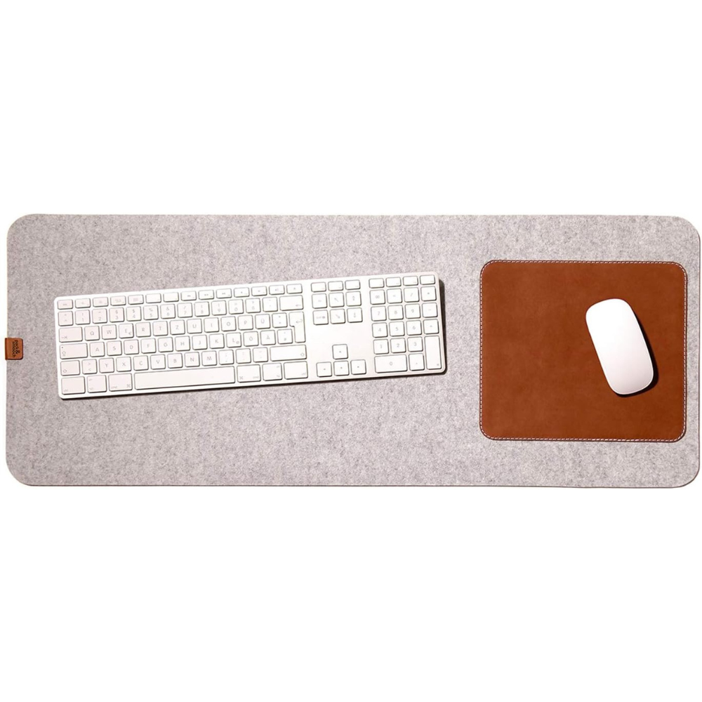 Wool Felt & Leather Desk Pad