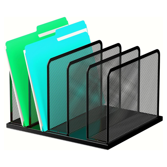 5-Section Mesh Desktop File Holder