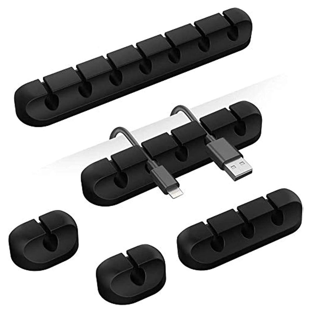 Adhesive Silicone Cable Clips 5-Slots