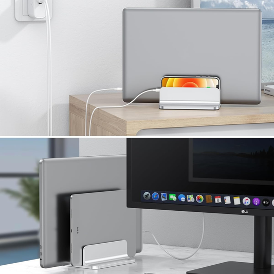 Dual-Slot Vertical Laptop Stand