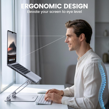 Foldable Aluminum Laptop Riser Stand