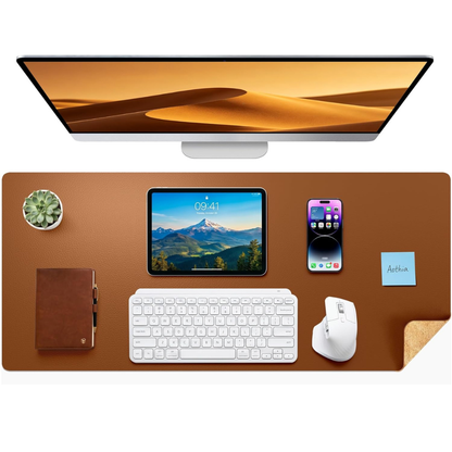 PU Leather & Cork Desk Pad