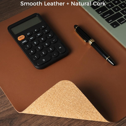 PU Leather & Cork Desk Pad