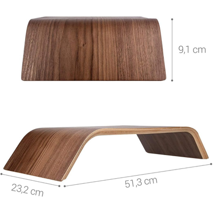 Walnut Wood Monitor Riser Stand