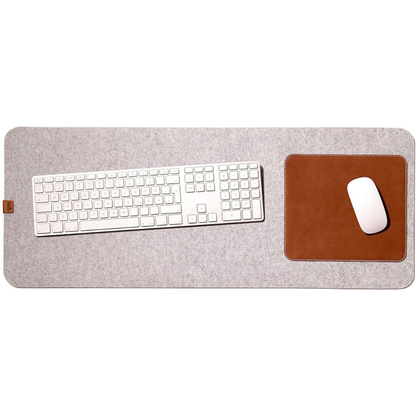 Wool Felt & Leather Desk Pad