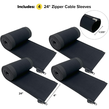 Zipper Cable Sleeve 4-Pack